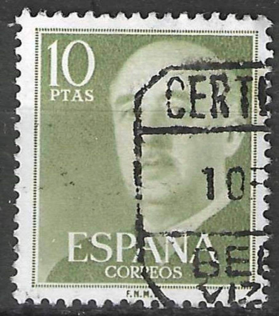 Espagne 1955-1958 - Yvert 869 - Général Francisco Franc (ST), Envoi, Affranchi