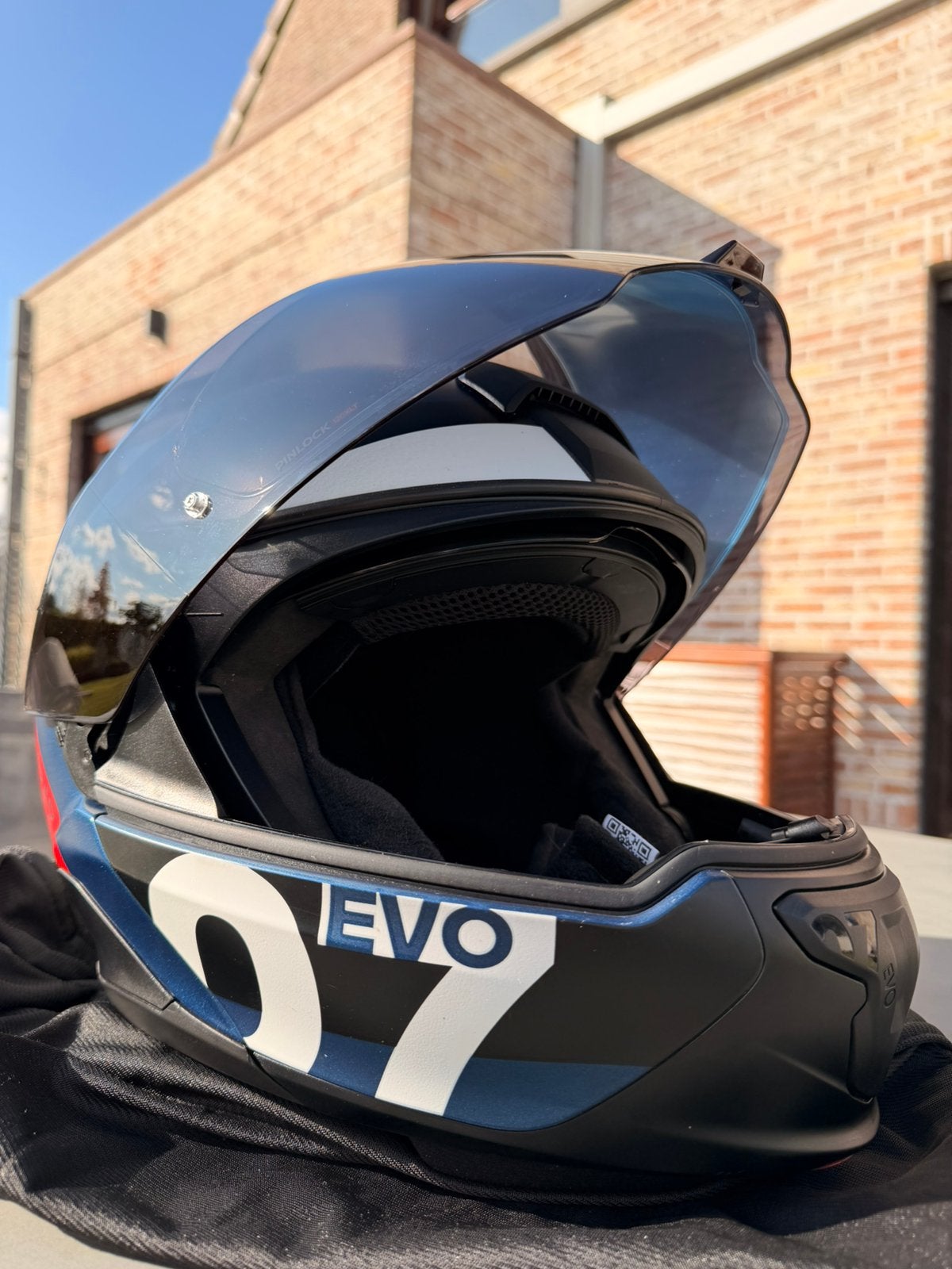 BMW motorrad Evo 7 motorhelm maat L, Ophalen, Tweedehands, L, Systeemhelm