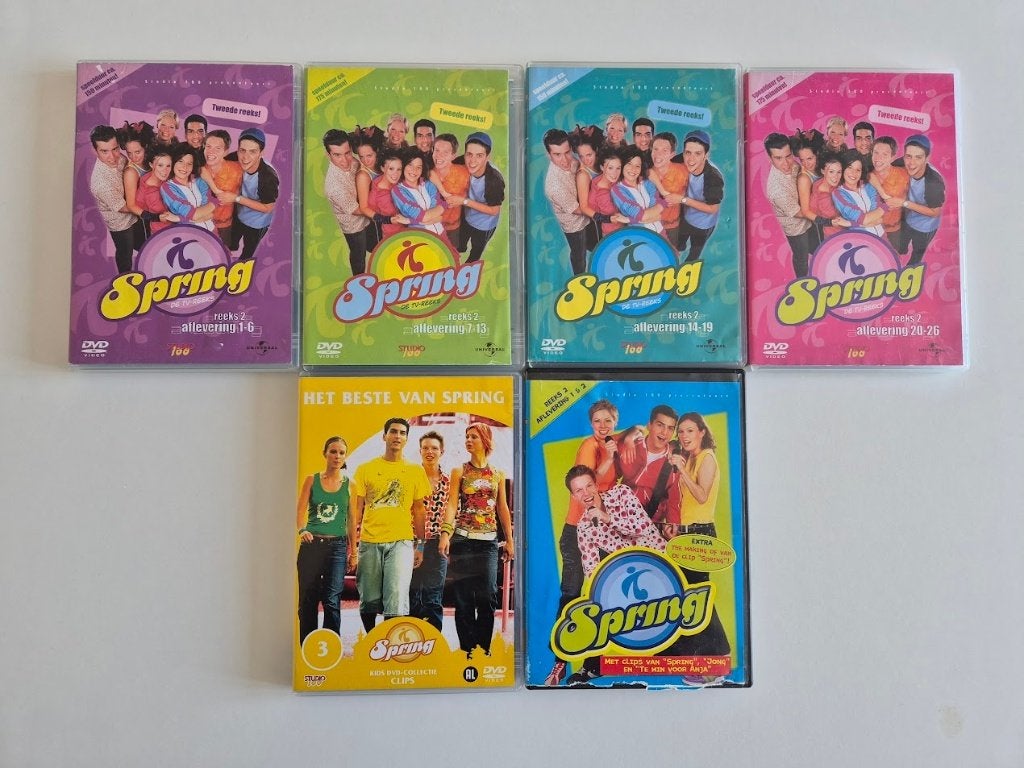 DVD-set - Spring - Studio 100, Cd's en Dvd's, Dvd's | Kinderen en Jeugd, Gebruikt, Alle leeftijden, Ophalen of Verzenden, Tv fictie