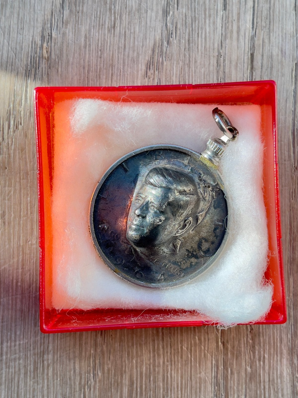 Pendentif demi-dollar Kennedy 1964 en argent pur 90% bijou, Enlèvement, Argent