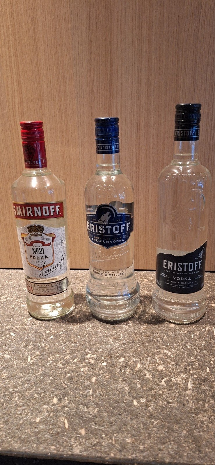 3 flessen witte vodka 70cl, Verzamelen, Ophalen