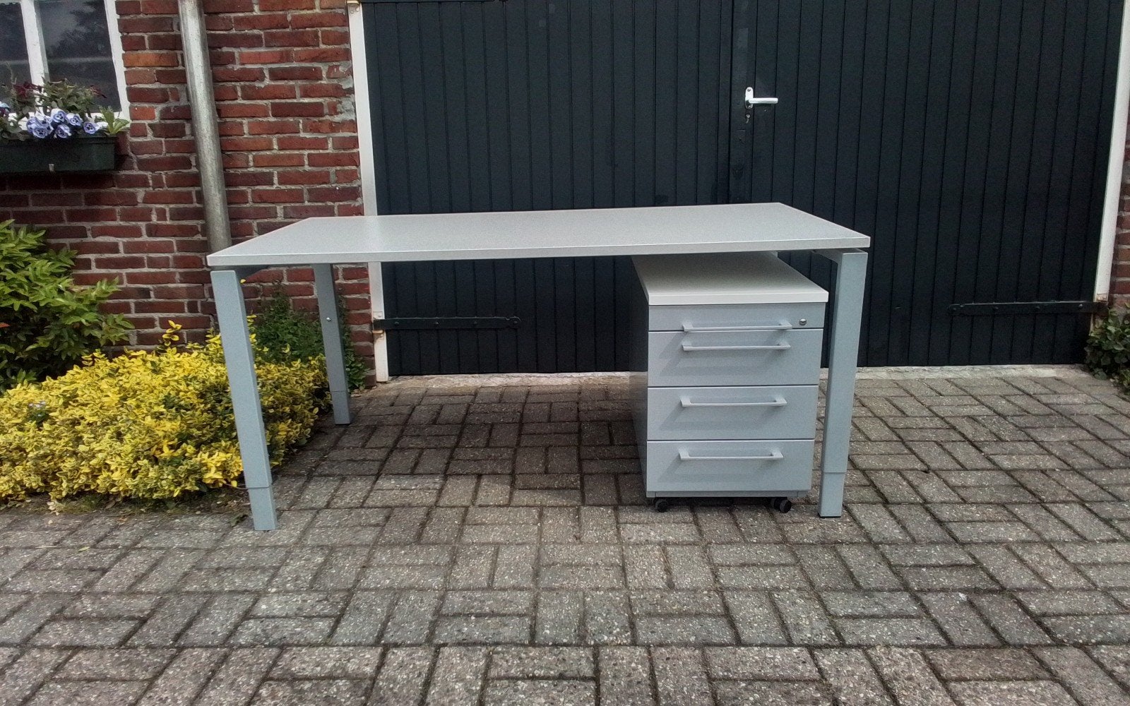 Bureau Tafel Ladekast, Maison & Meubles, Bureaux, Enlèvement, Métal