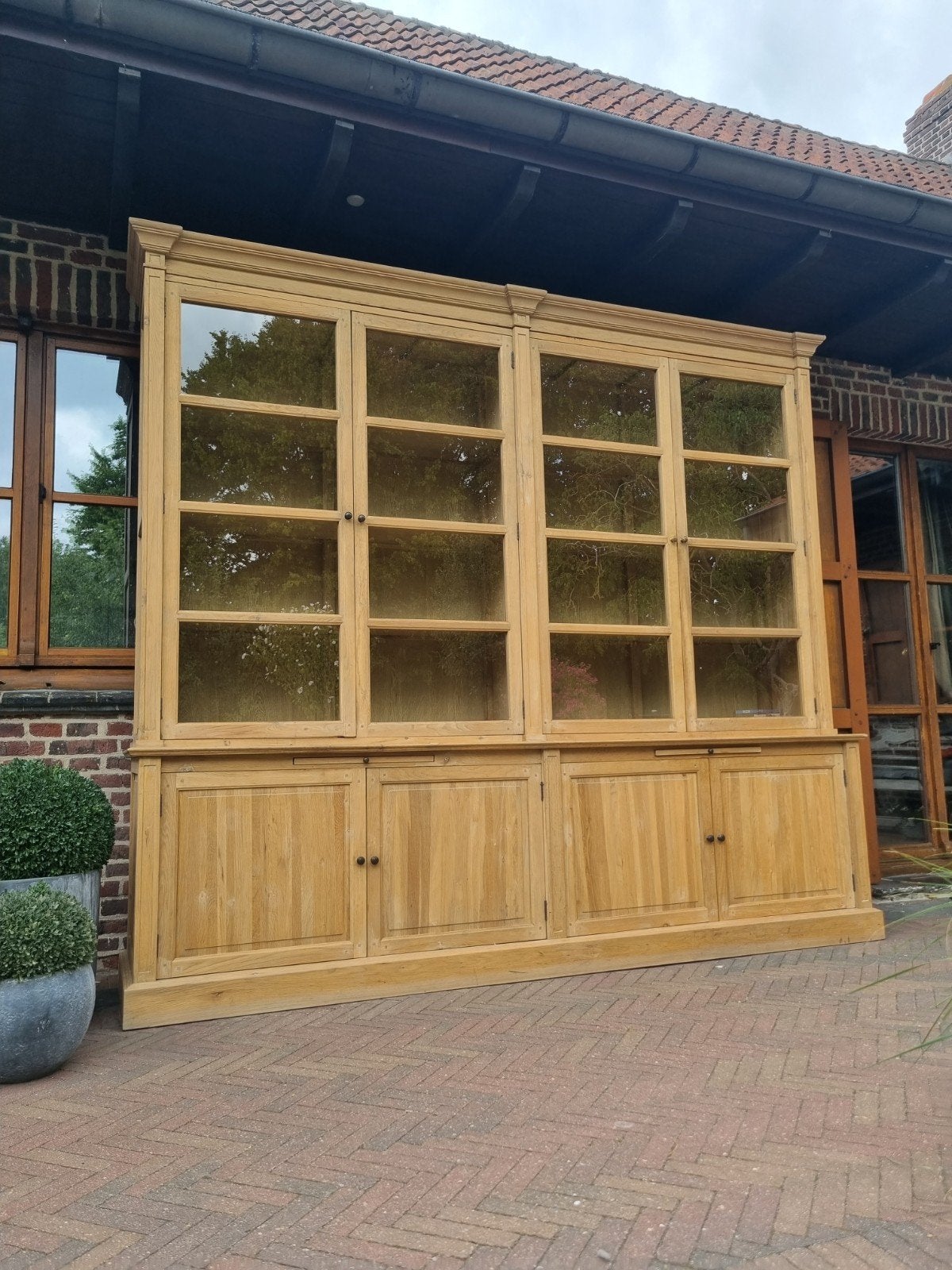 eiken buffetkast/vitrinekast ART:, Ophalen, ., Eikenhout, 200 cm of meer