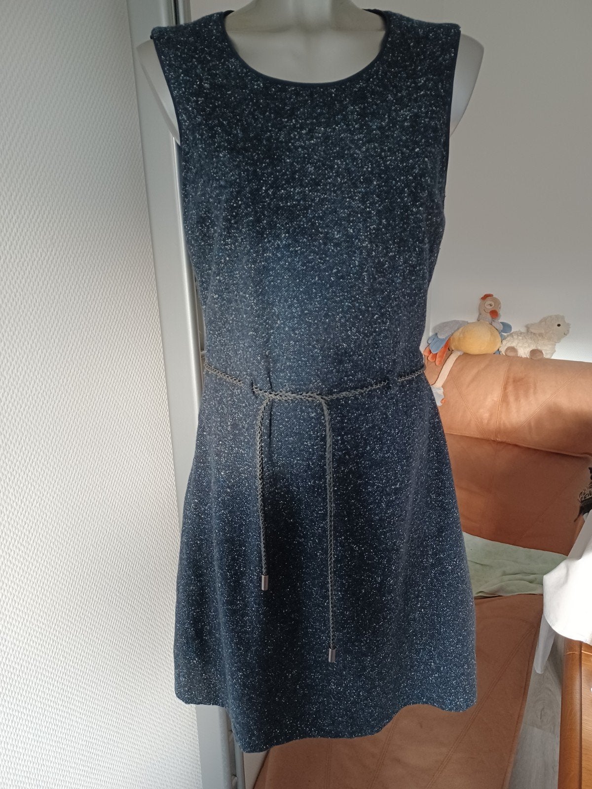 blauw wollen kleedje Tommy Hilfiger, Tommy hilfiger, Blauw, Maat 42/44 (L), Ophalen of Verzenden