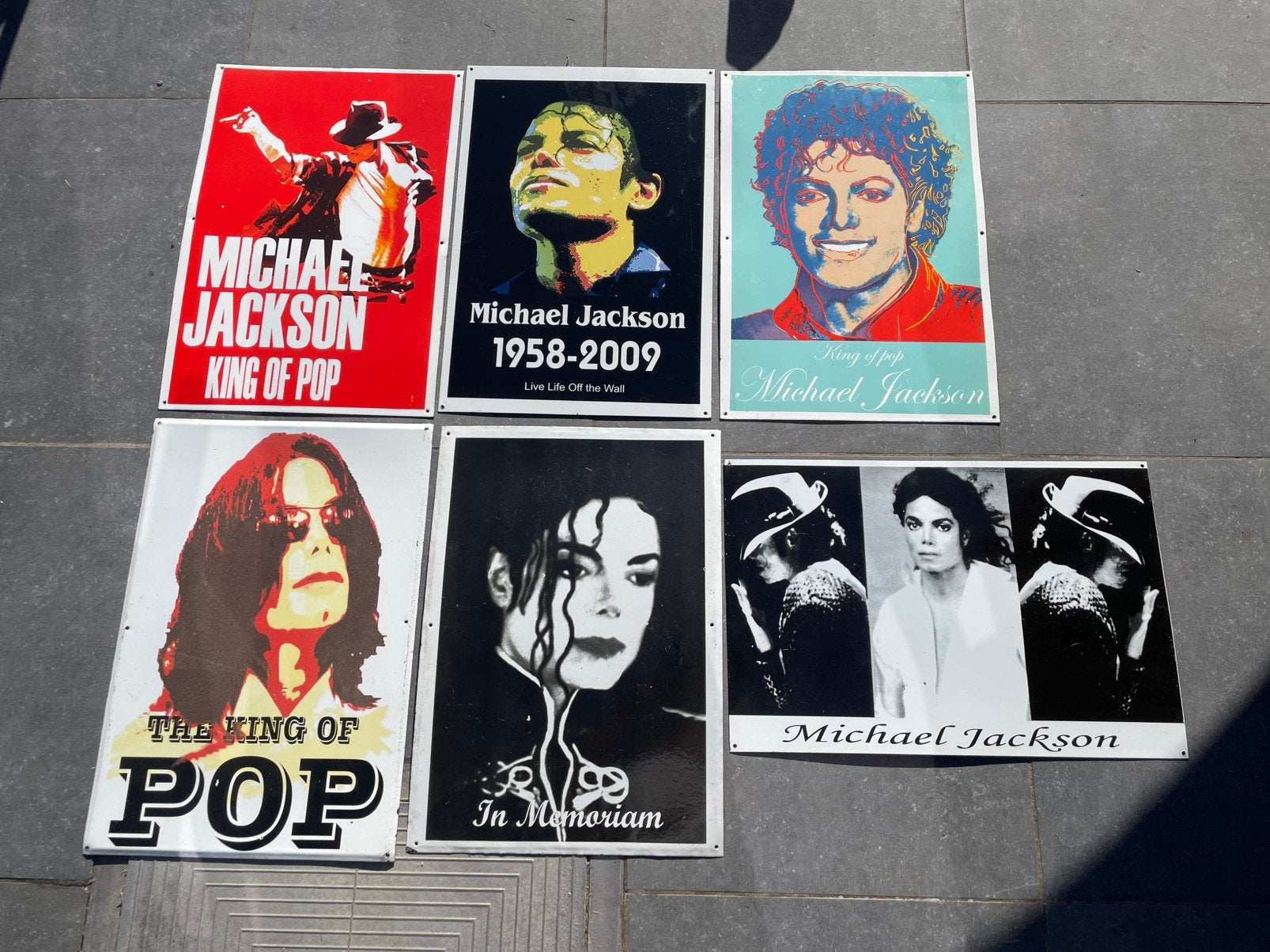 Lot emaille borden michael jackson, Verzamelen, Ophalen of Verzenden