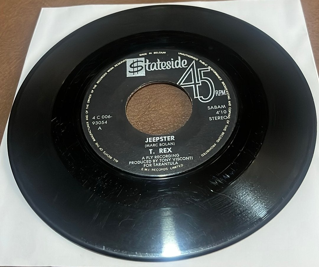 T. Rex ‎– Jeepster - 7” vinyl single - BE persing, Enlèvement ou Envoi, Utilisé, Single