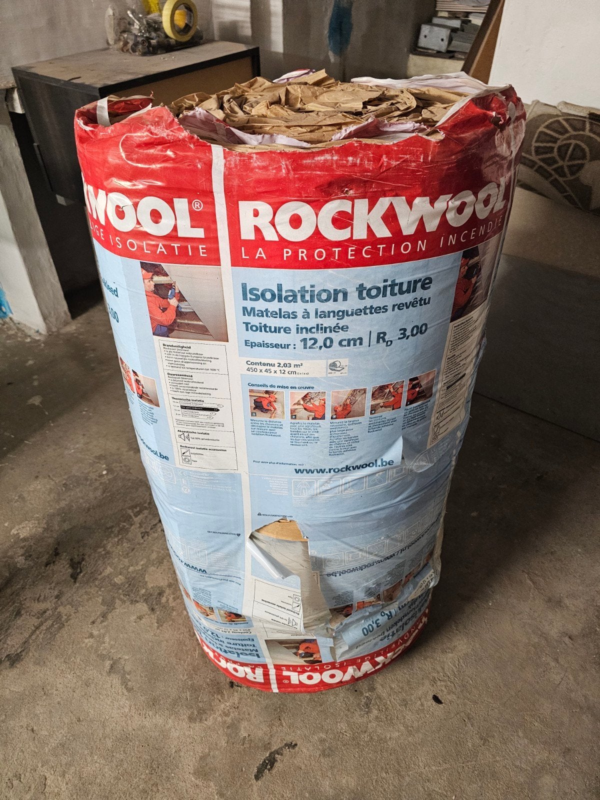 rouleaux d'isolation, Enlèvement