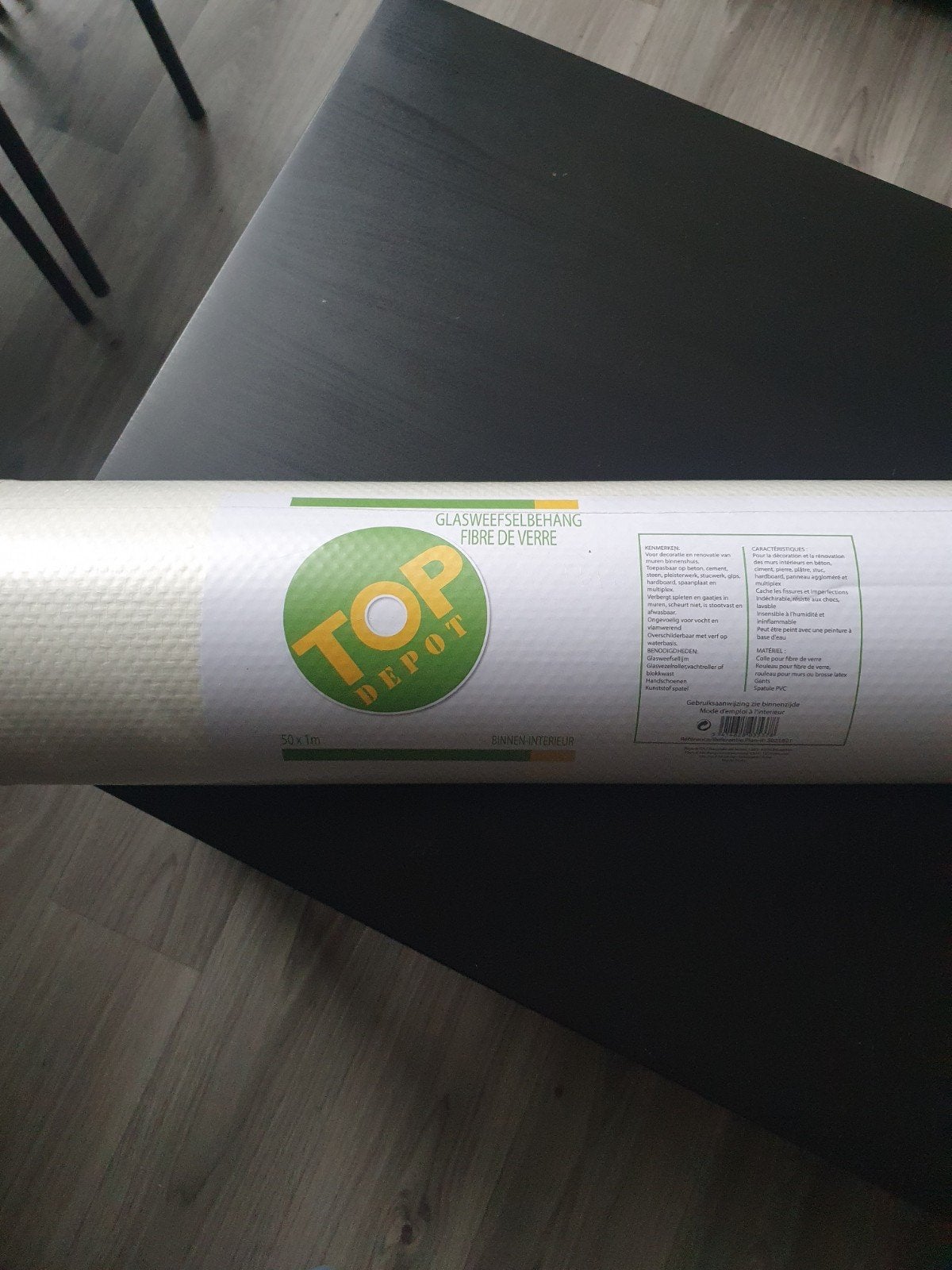 Nieuwe rol Top Depot glasweefselbehang, Enlèvement