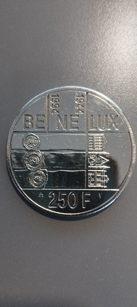 Pièce de monnaie belge 250F, Enlèvement ou Envoi, Monnaie en vrac, Argent, Argent