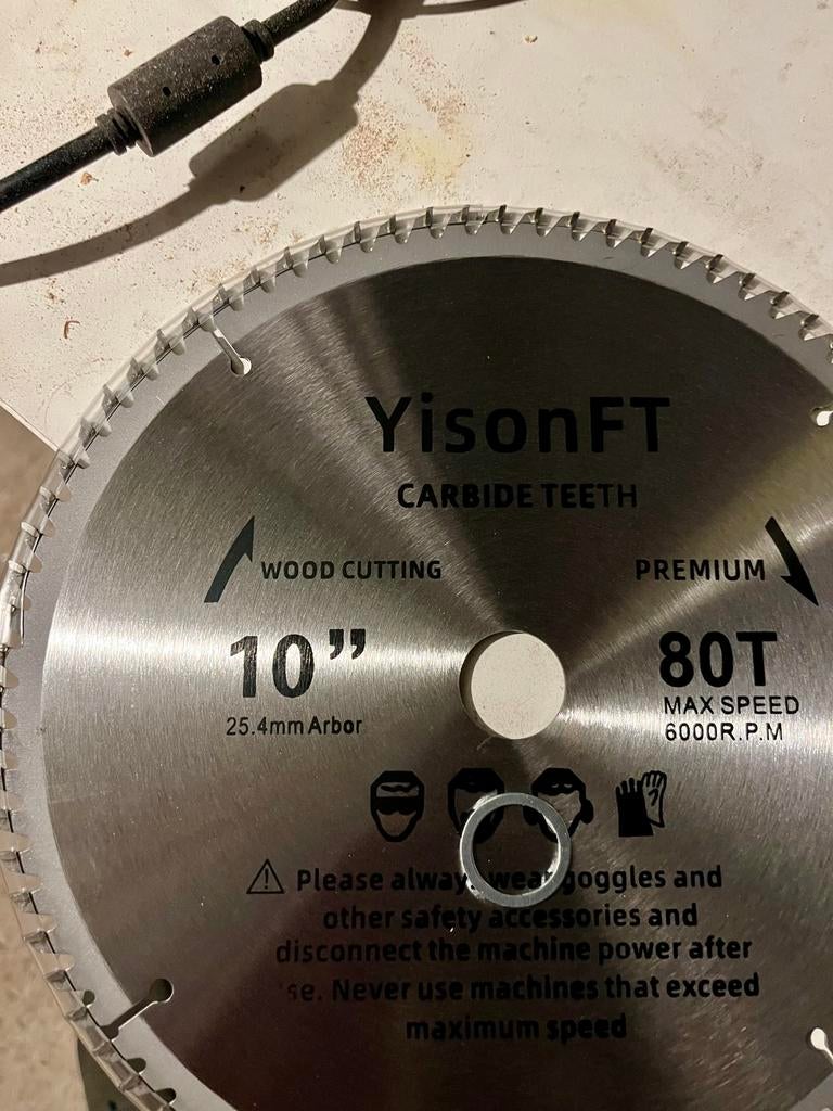 Zaagblad 250mm asgat 25,4mm 80 tanden, Doe-het-zelf en Bouw, Ophalen, Nieuw, Cirkelzaag