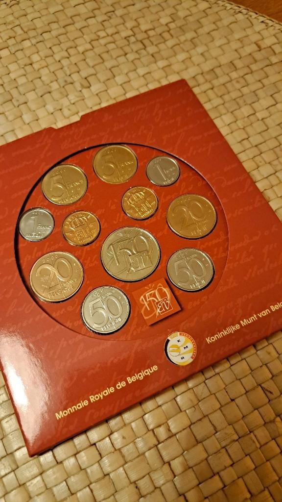 Munten - Belgische Frank - 150 jaar, Postzegels en Munten, Ophalen of Verzenden, Overig, Setje