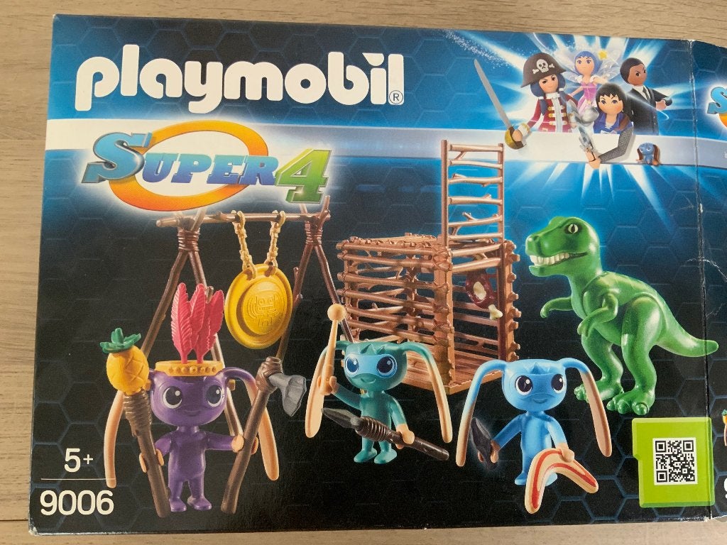 Playmobil Super4 9006 alienkrijgers met T-rex, Kinderen en Baby's, Ophalen, Zo goed als nieuw, Complete set