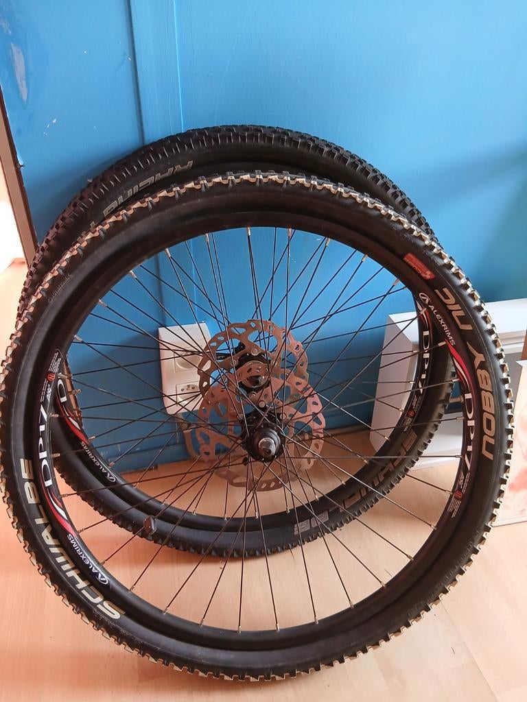 Mtb set wielen 26 met banden, Fietsen en Brommers, Fietsonderdelen, Ophalen, Mountainbike
