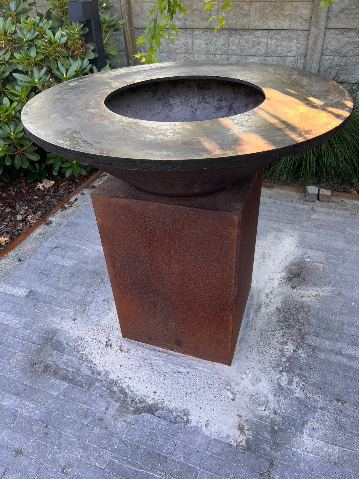 Plancha 100 cm in cortenstaal, Tuin en Terras, Ophalen, Gebruikt