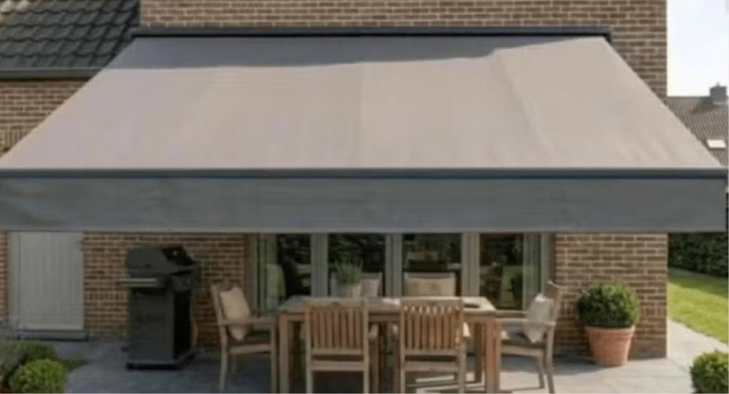 zonneluifel 3,95 m x 3,00 m, Tuin en Terras, Zonneschermen, Ophalen, Elektrisch