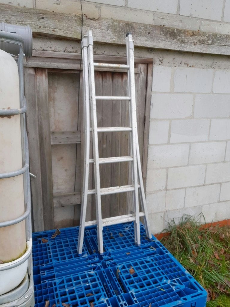Schuifladder, Doe-het-zelf en Bouw, Ophalen, Gebruikt, Ladder, Opvouwbaar of Inschuifbaar