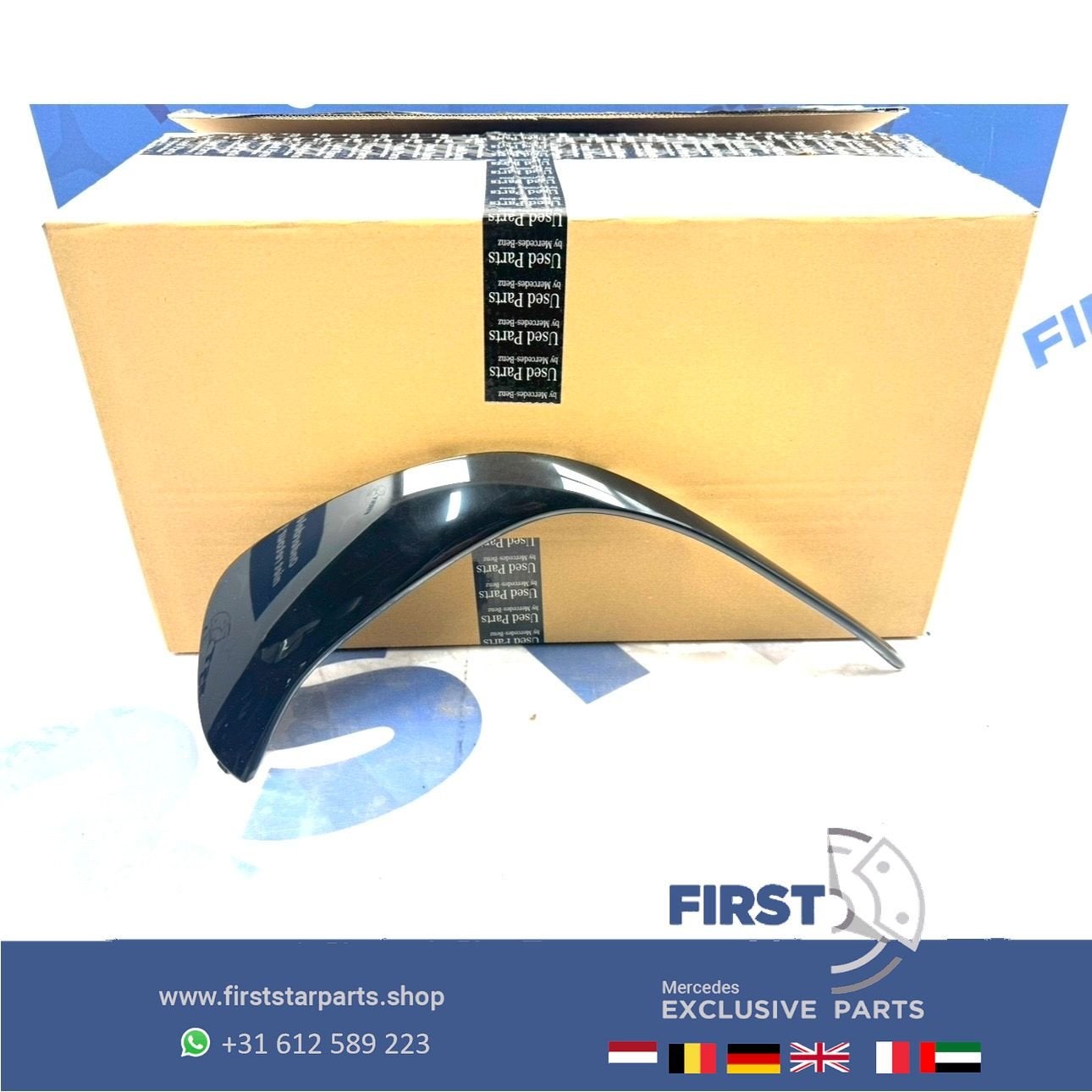 W243 EQA EQB AMG LINE VOORBUMPER AERO SPLITTER A2438851503 L, Gebruikt, Voor, Ophalen of Verzenden, -
