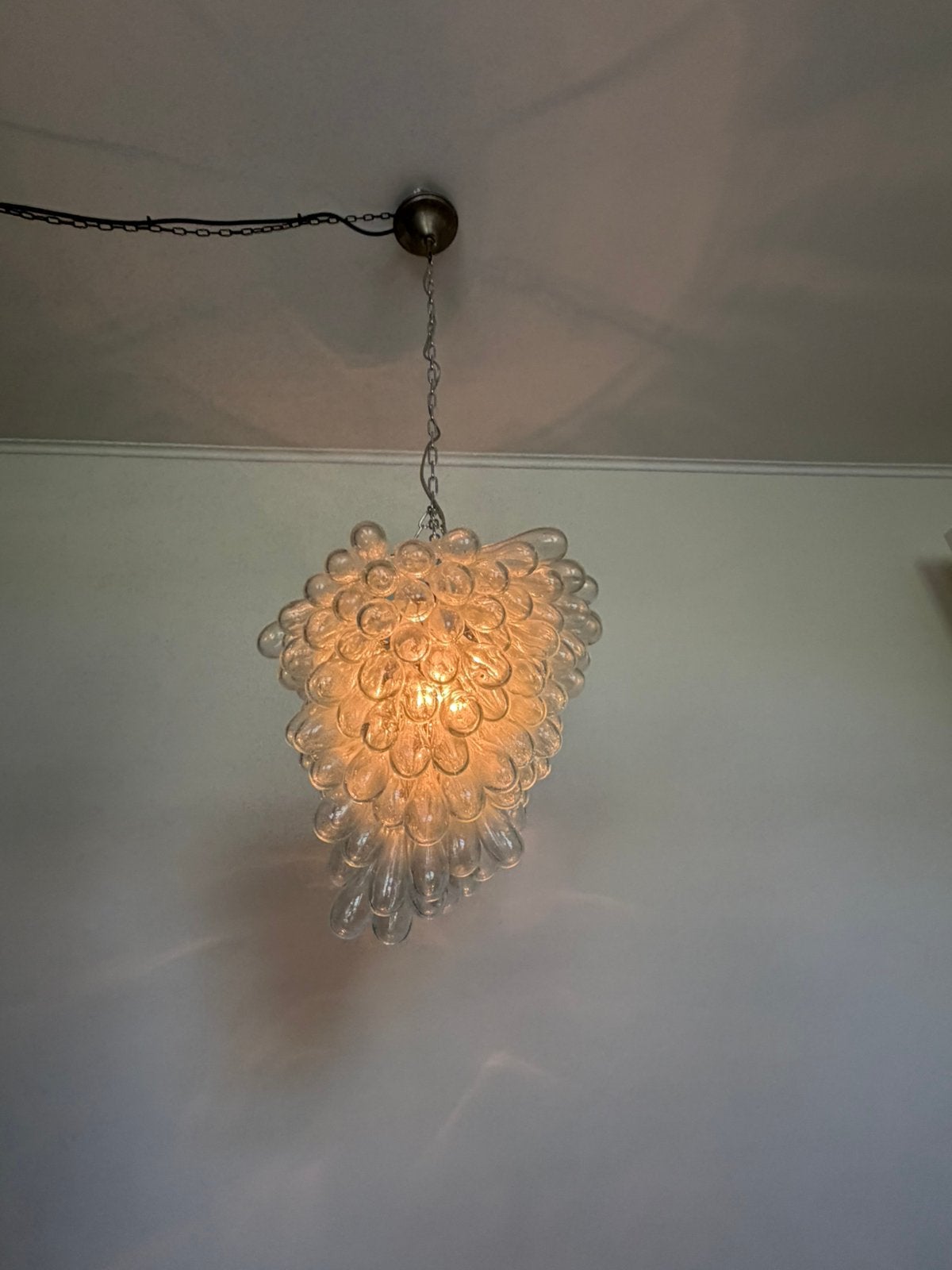 Lampe à raisin vintage en verre de Murano, Vintage, Verre, Enlèvement, E27 (grand)