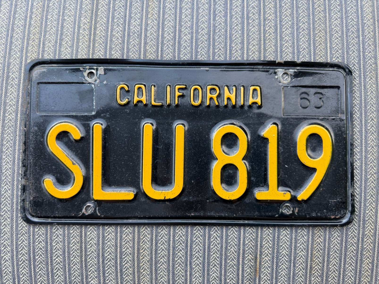 Plaque d’immatriculation californienne (USA) années 60, Enlèvement ou Envoi, Utilisé
