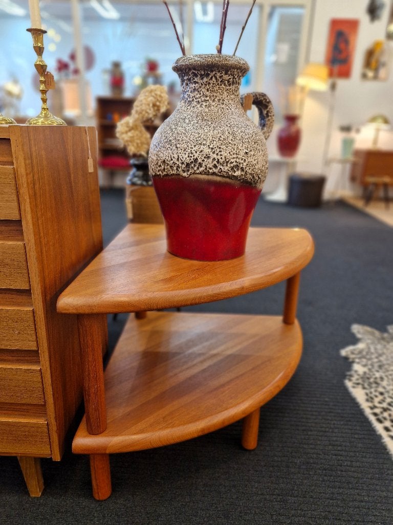 Vintage hoektafel Deens teak 70s, Huis en Inrichting, Ophalen, Gebruikt, Vintage