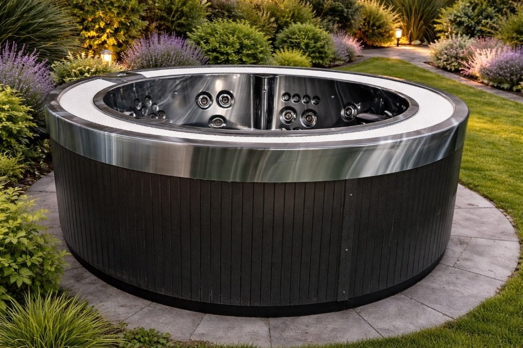 Jacuzzi hybride chauffage au bois et/ou électrique au choix, Jardin & Terrasse, Enlèvement, Neuf