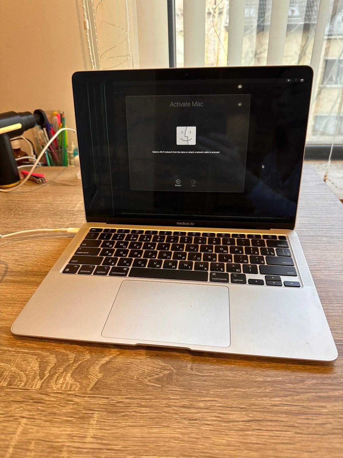 MacBook Air M1 (2020) Space Gray; 512GB; Scherm defect, Computers en Software, Apple Macbooks, Ophalen of Verzenden, Zo goed als nieuw