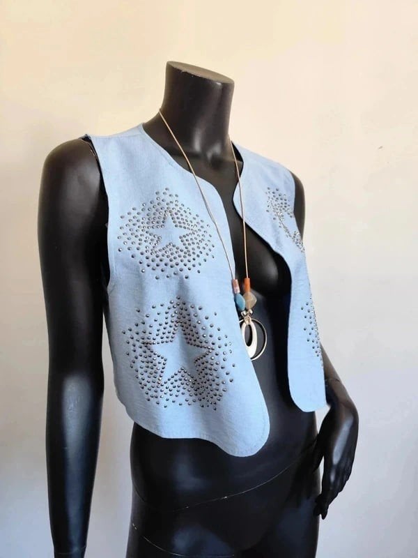 Chaleco azul  perlas Talla S, Kleding | Dames, Sportkleding, Bruin, Nieuw, Ophalen of Verzenden, Fitness of Aerobics