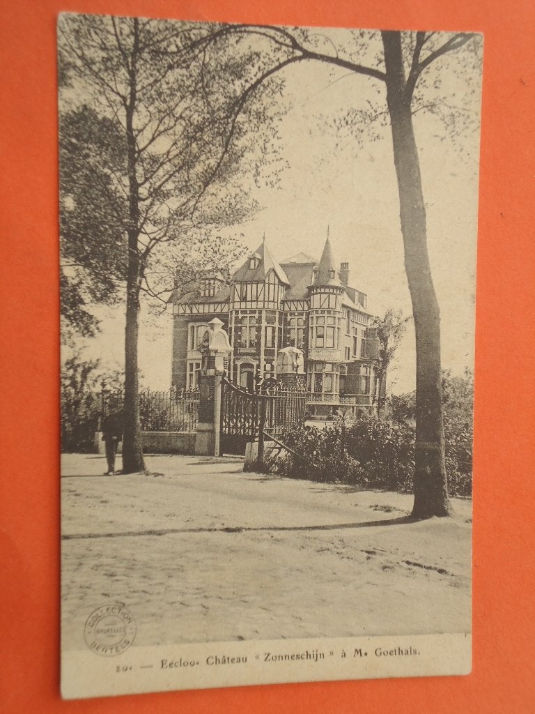 Eeklo Chateau " Zonneschijn " Kleur is zwart Bertels nr. 20., Ophalen of Verzenden, Voor 1920, Gelopen, Oost-Vlaanderen