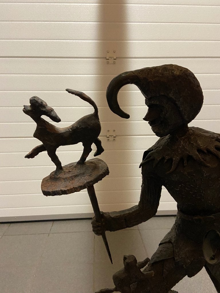 Kunstwerk in ijzer, Antiek en Kunst, Ophalen, 50 - 100 cm, Handgemaakt, Zwart