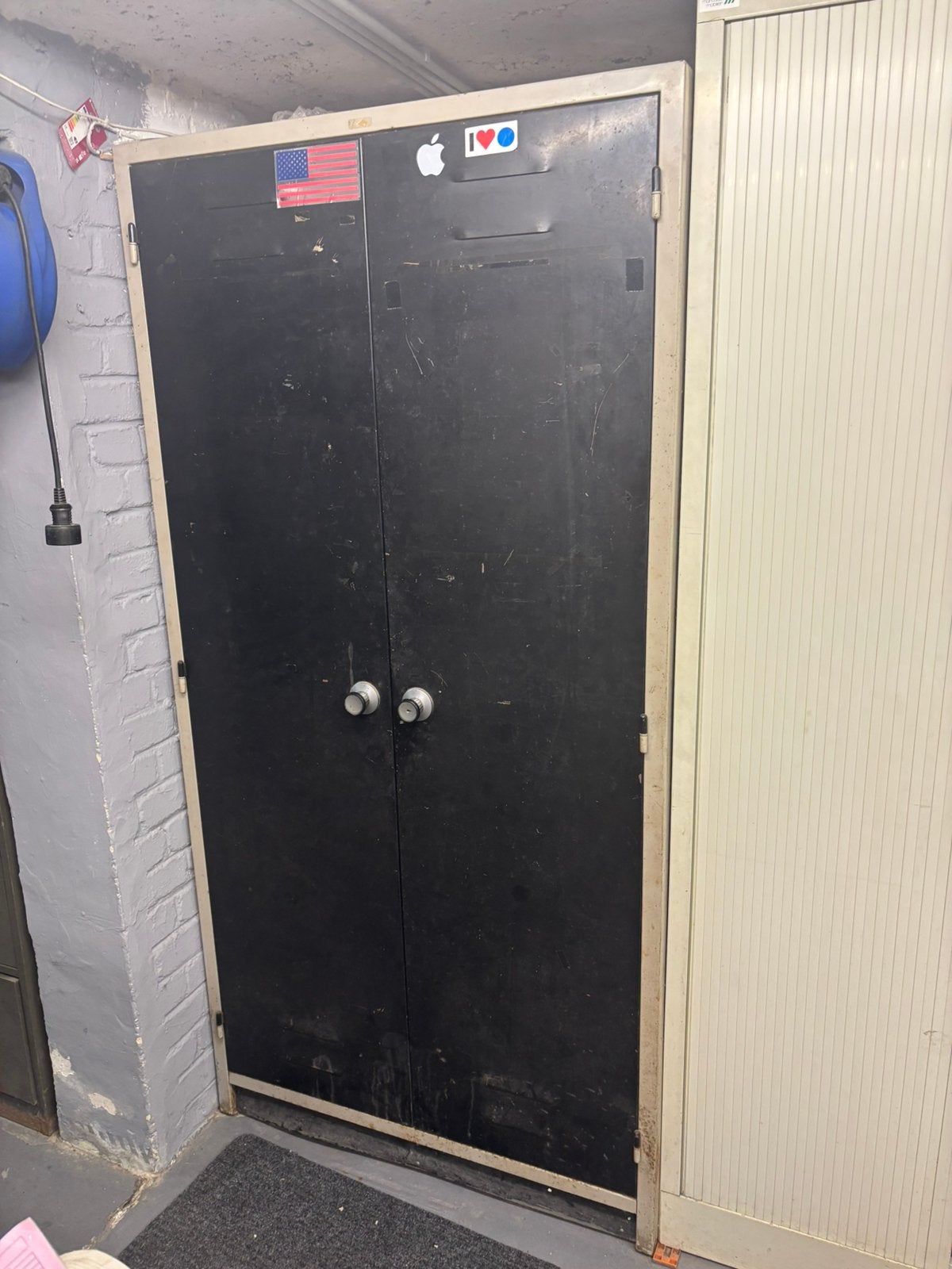 ancienne armoire bureau metal (95/45/190), Huis en Inrichting, Kasten | Roldeurkasten en Archiefkasten, Ophalen, Gebruikt, Metaal