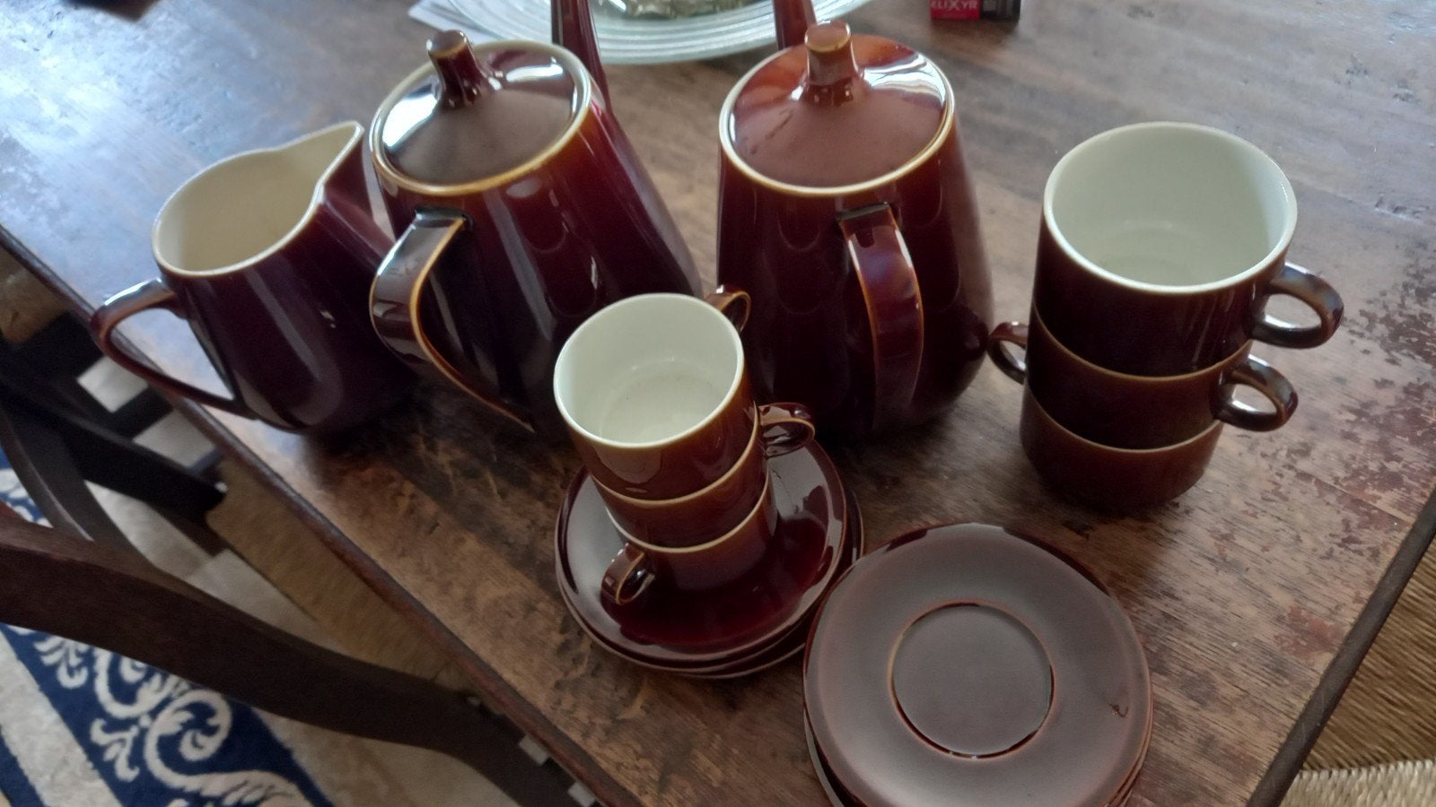lot tasses,théière, cafetière pot a lait villeroy & boch mar, Enlèvement