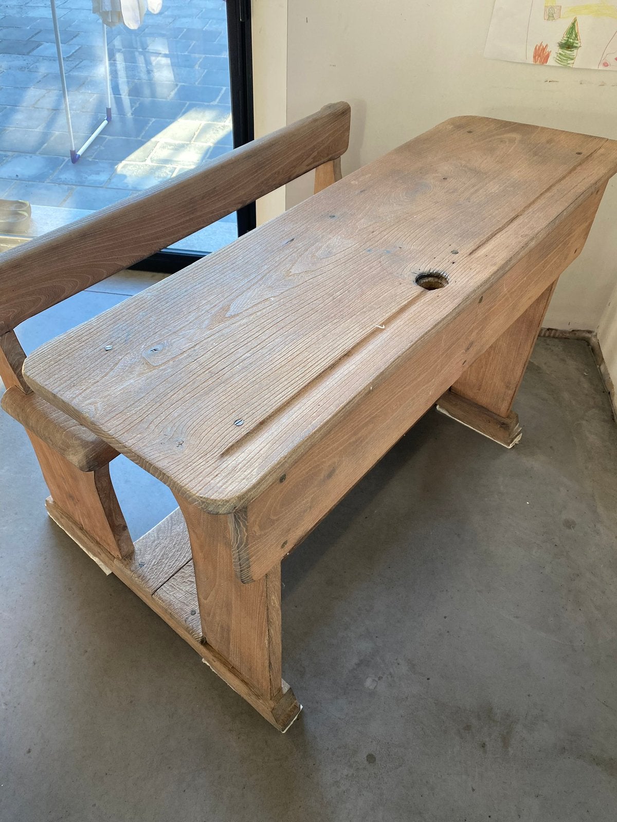 Antieke lessenaar, Ophalen, Gebruikt, Hout, Kinderbureau