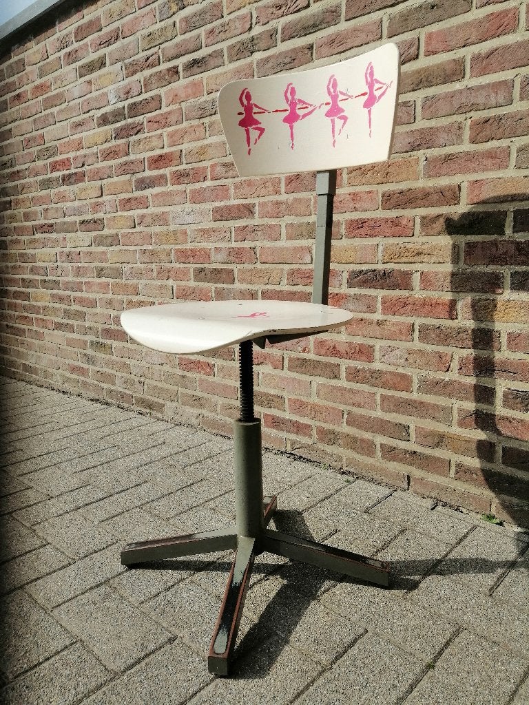Chaise pivotante réglable - chaise de bureau, Enlèvement, Utilisé, Blanc, Chaise de bureau