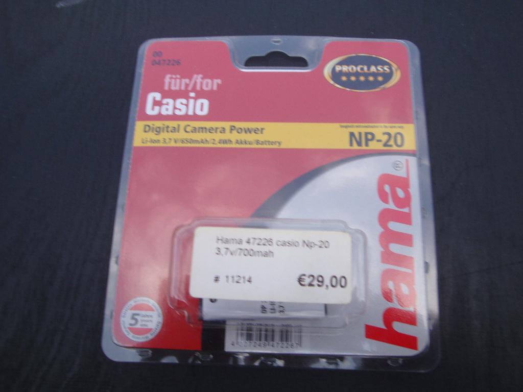 Nieuwe casio NP-20 batterij of accu voor camera of foto, Audio, Tv en Foto, Fotografie | Accu's en Batterijen, Nieuw, Ophalen
