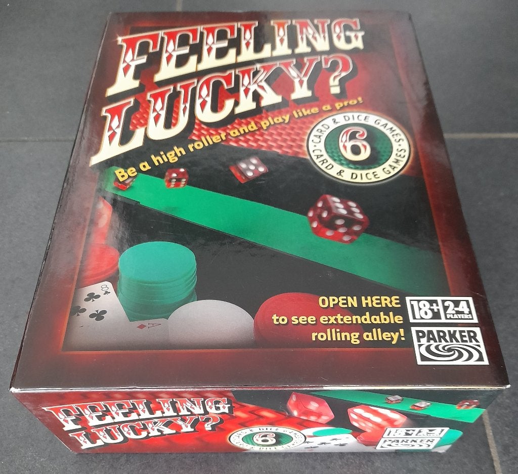 Spel: "Feeling Lucky" met luxueuse gooibak!, Ophalen of Verzenden, Nieuw