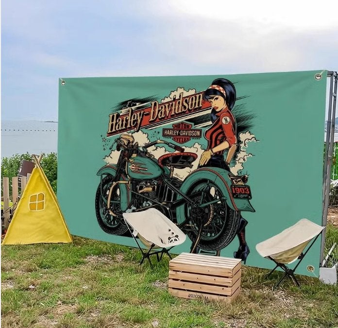 Grote vlaggen Harley Davidson (150x90cm), Ophalen of Verzenden, Nieuw