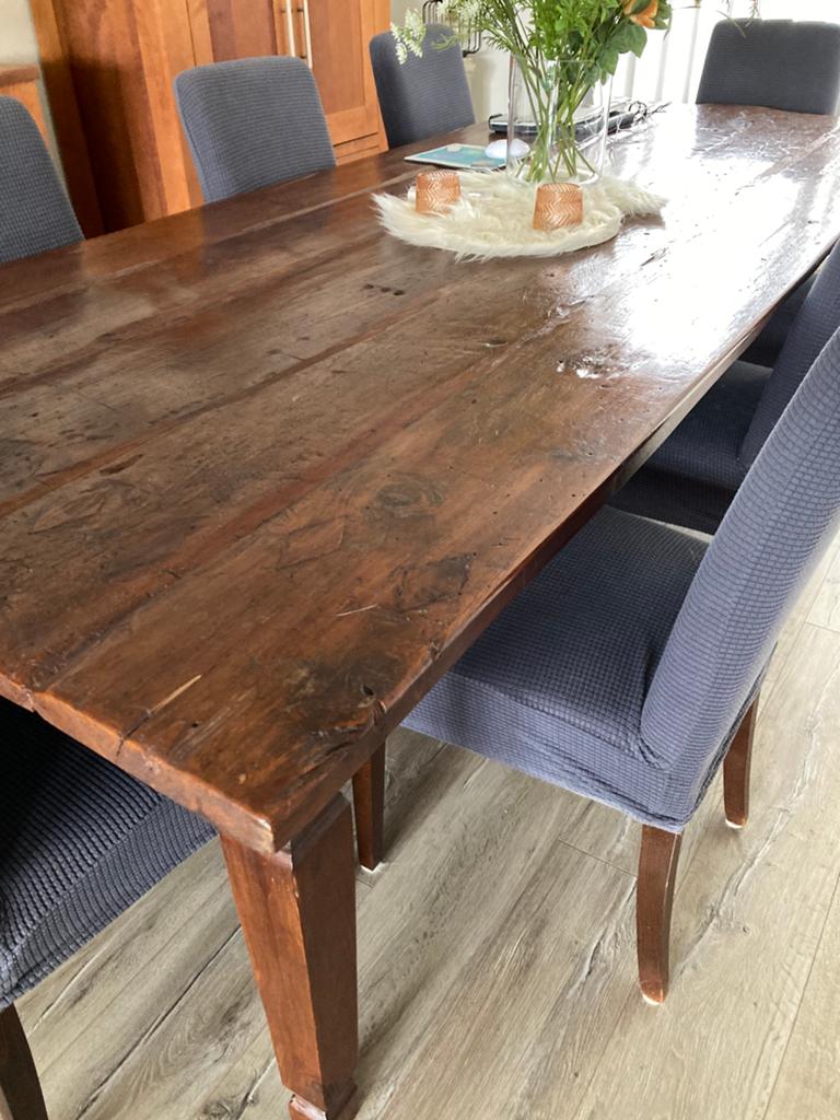 Grande table de style colonial, Oud Java ( koloniaal), 100 à 150 cm, Enlèvement, Utilisé