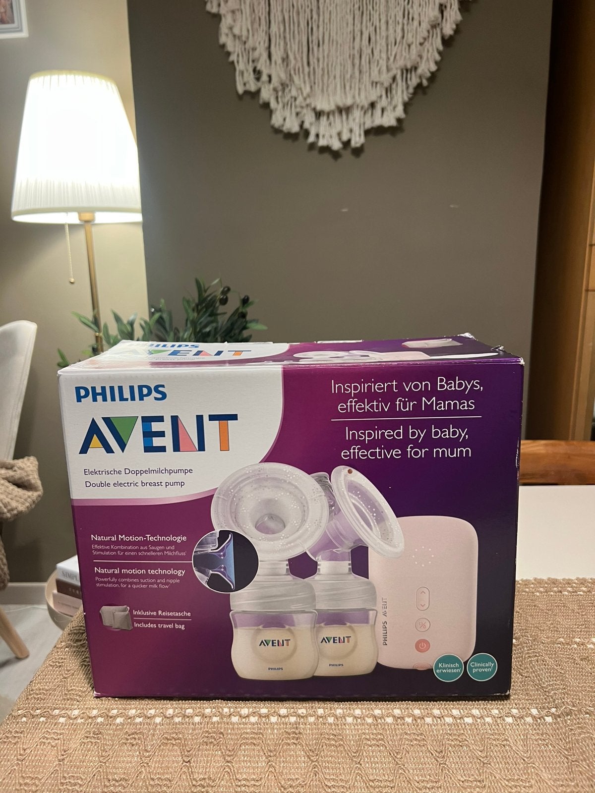 Philips Avent dubbele elektrische borstkolf, Ophalen, Gebruikt, Inclusief tas, Borstkolf