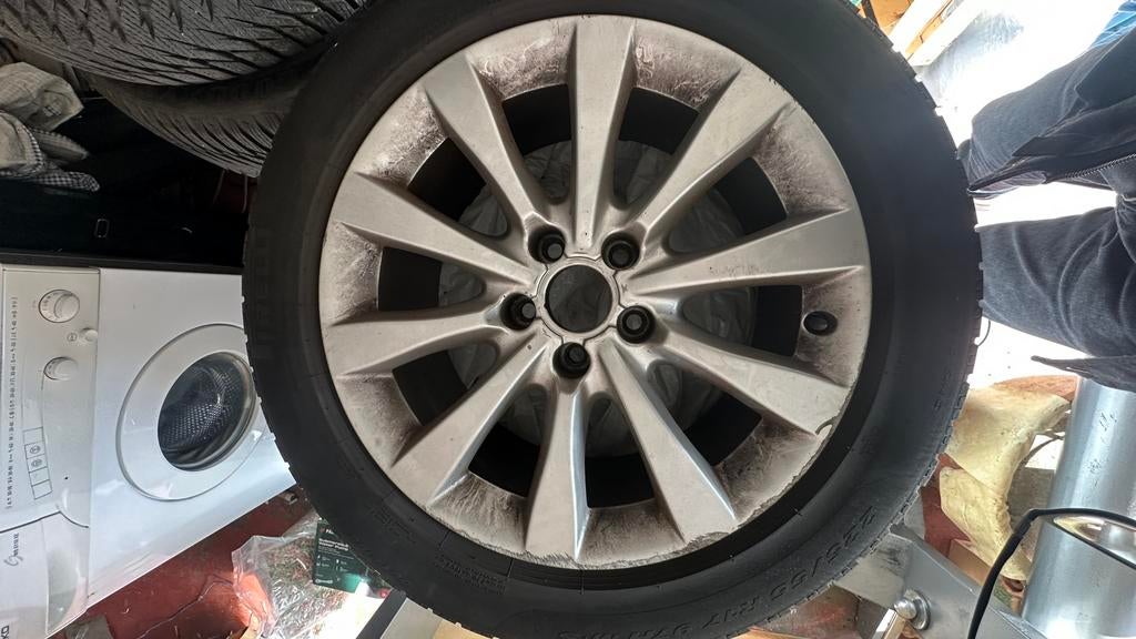 4 jantes alu 17” +  Pirelli Winter 210 – 225/55 R17, Pneus hiver, Enlèvement, Pneu(s), 17 pouces