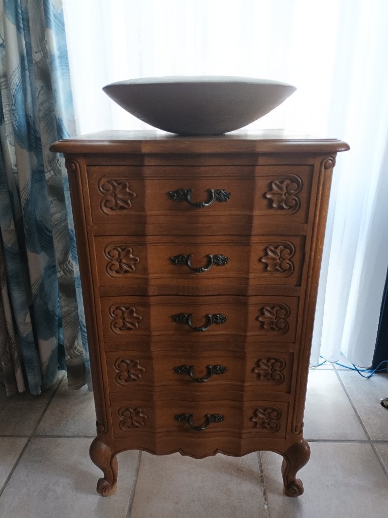 Hét cadeau, voor jezelf of een ander: chic schuivenkastje, Ophalen, 5 laden of meer, Eikenhout, 50 tot 100 cm