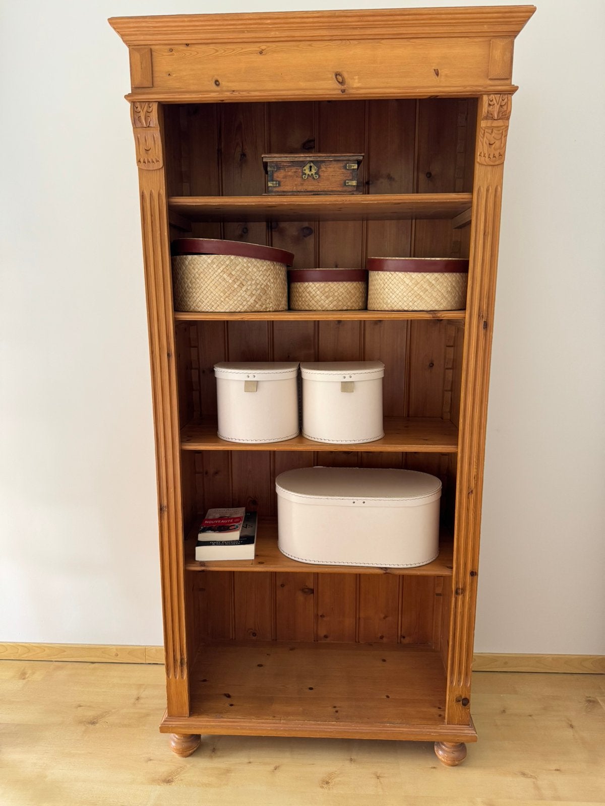 Armoire ouverte en pin massif couleur miel, 25 à 50 cm, Landelijk, Utilisé, 50 à 100 cm