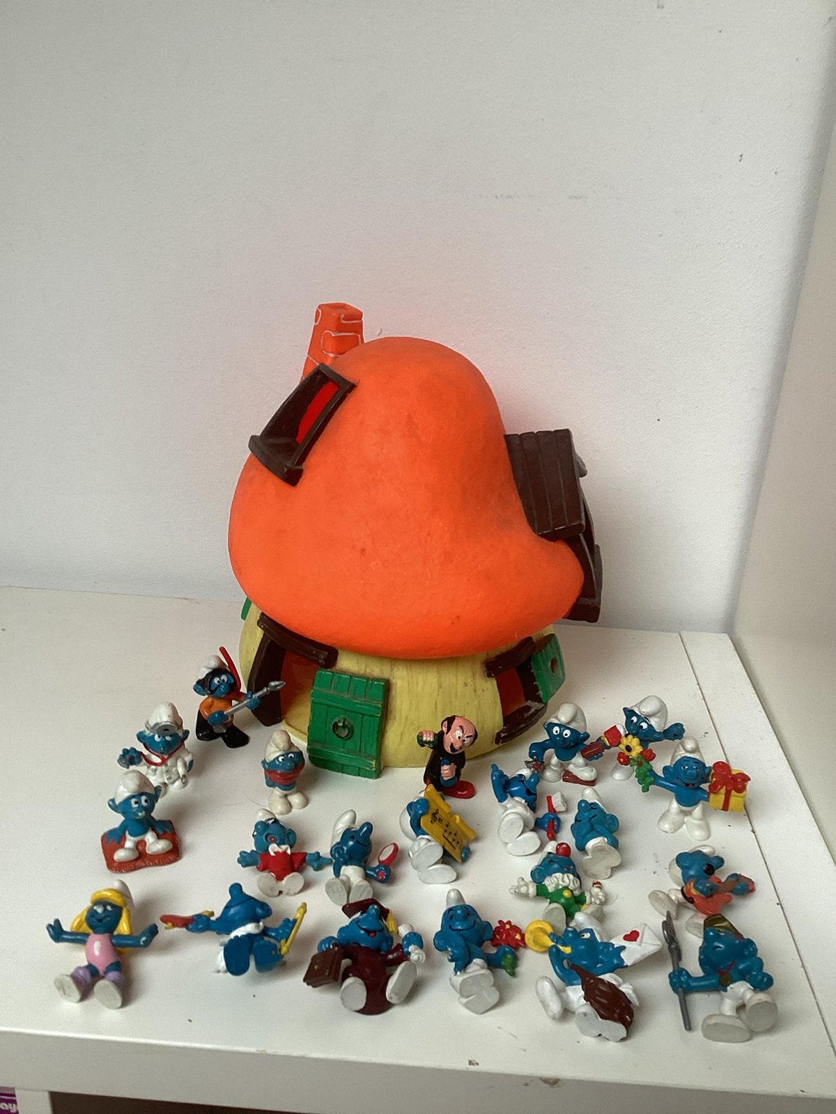 Smurfen en huisje, Verzamelen, Smurfen, Ophalen of Verzenden, Gebruikt