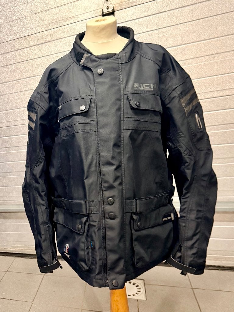RICHA motorjas 5XL donkergrijs uitneemb. voering/bescherming, Jas | textiel, Heren, RICHA, Ophalen of Verzenden