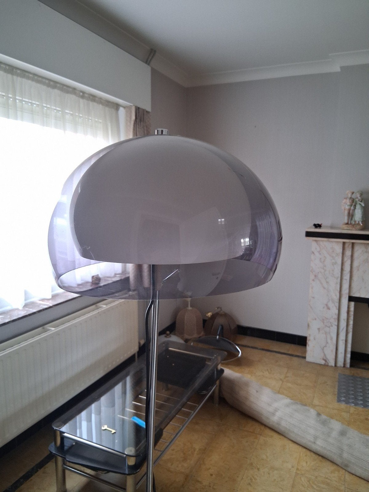 Staande lamp retro-look, Ophalen, Kunststof, Gebruikt, Retro-look paddestoel