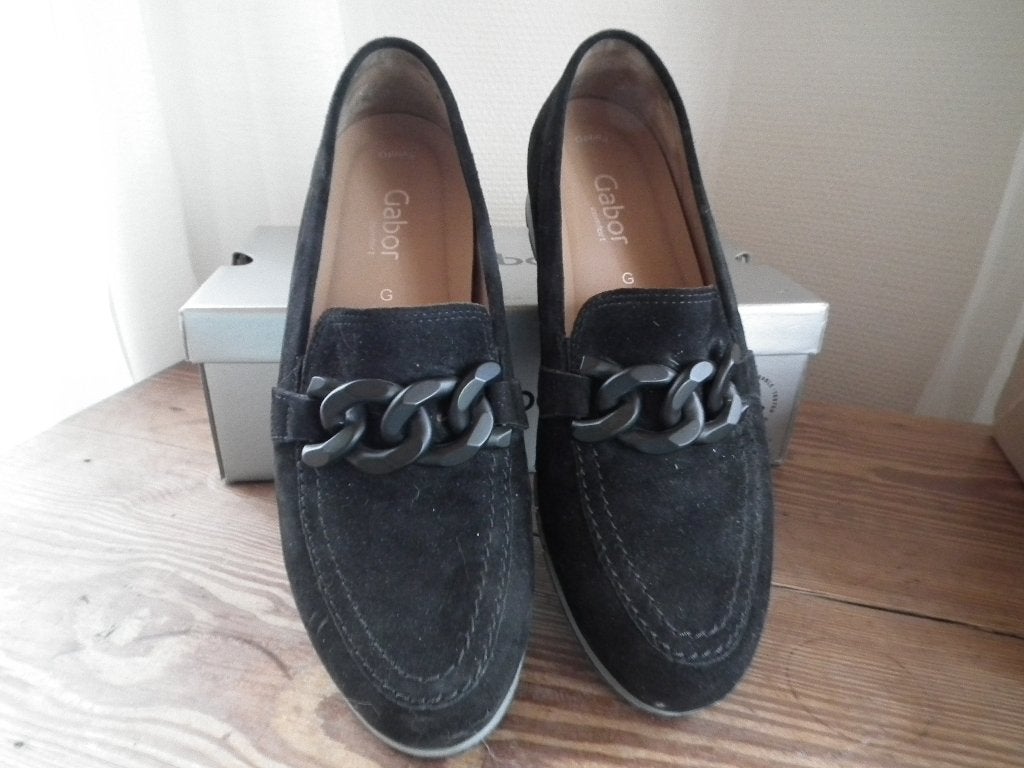 Mocassins noir pour femme. Pointure 40 (Gabor comfort), Gabort comfort, Comme neuf, Chaussures basses, Noir