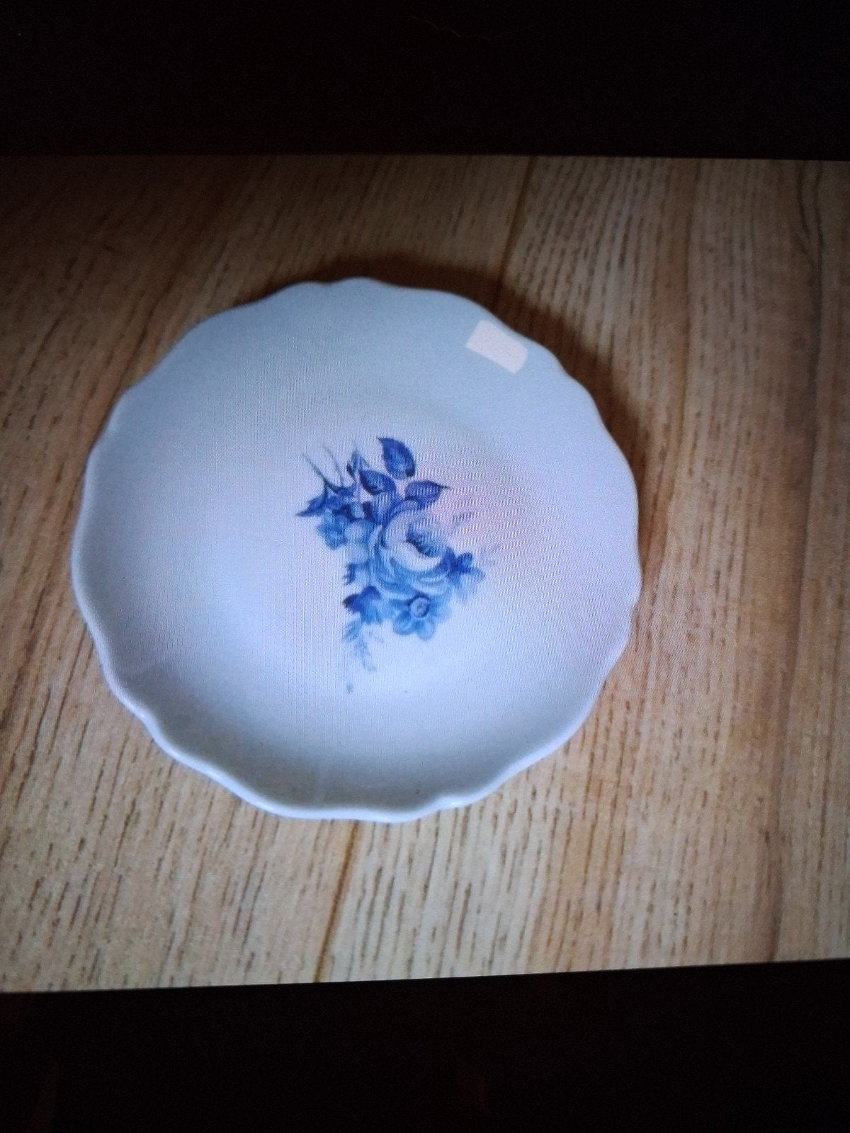 Limoges porseleinen schaal met blauwe bloemen van 11 cm, Ophalen of Verzenden
