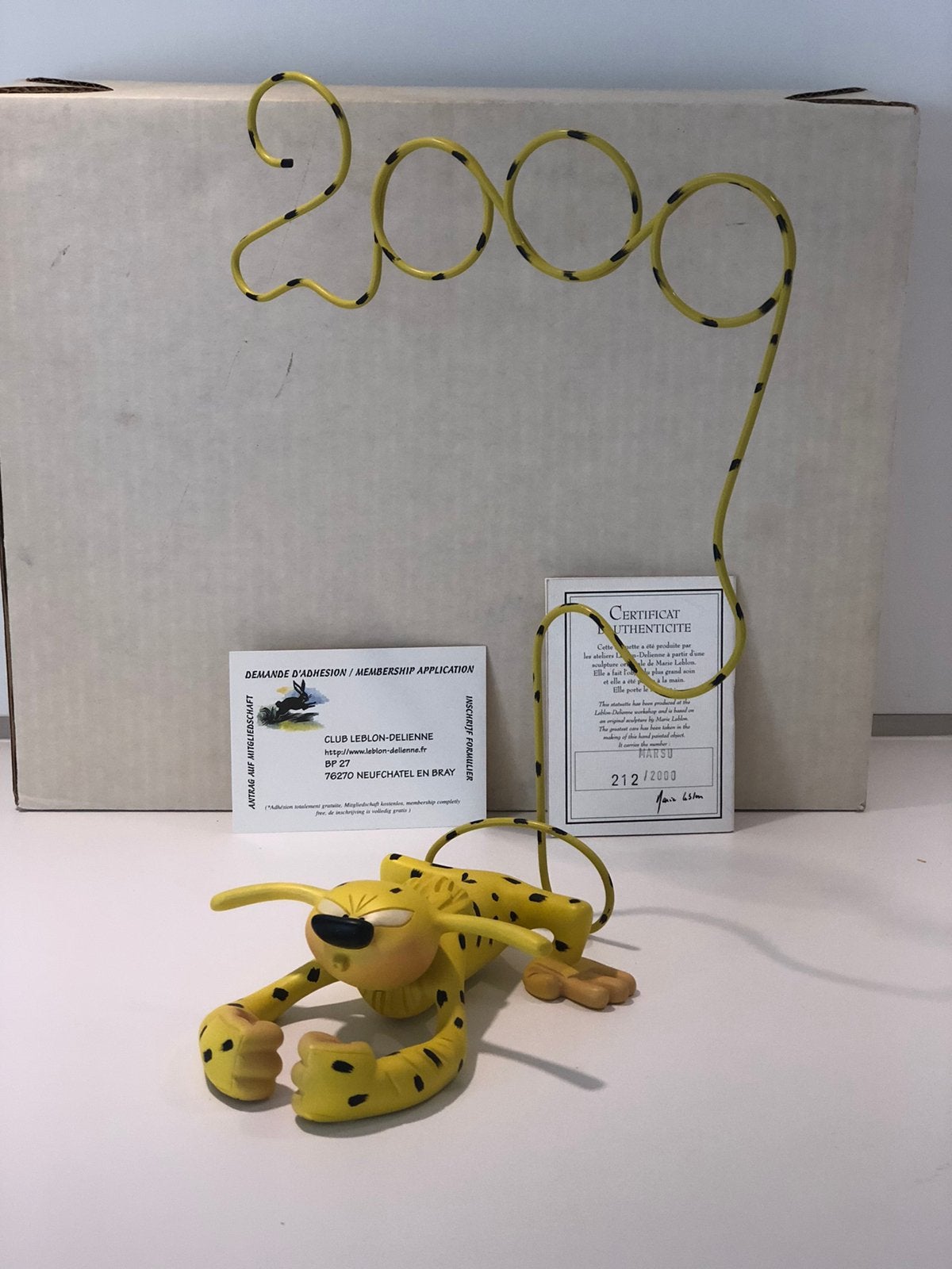 Marsupilami leblon delienne 2000, Collections, Personnages de BD, Comme neuf, Tintin, Enlèvement ou Envoi