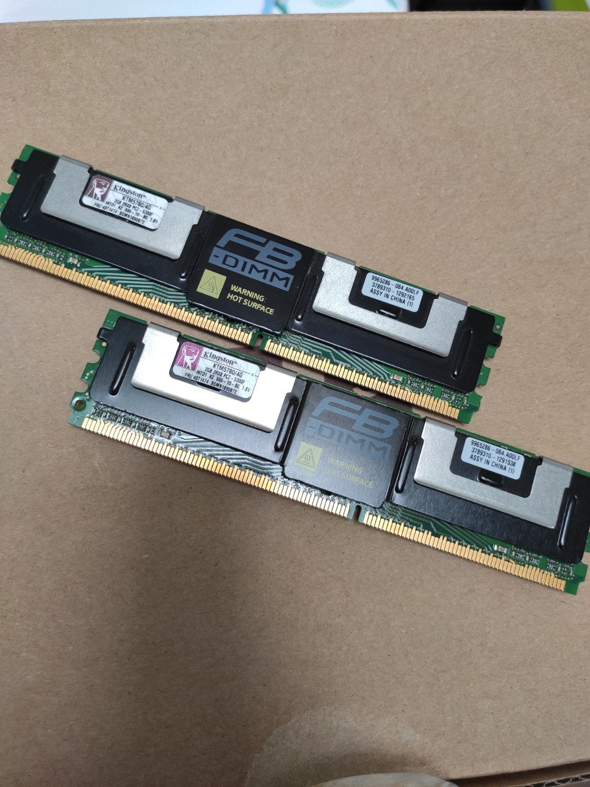 FB-DIMM KTM5780/4G Kingston 4GB Kit (2 X 2GB), Computers en Software, RAM geheugen, Ophalen, Server, Zo goed als nieuw, DDR2