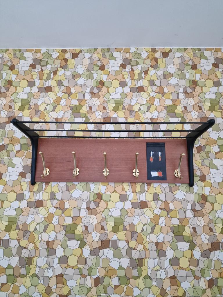Vintage Boomerang Kapstok Alfred Hendrickx Belform ‘60, Huis en Inrichting, Ophalen, Gebruikt, Hout, Wandkapstok