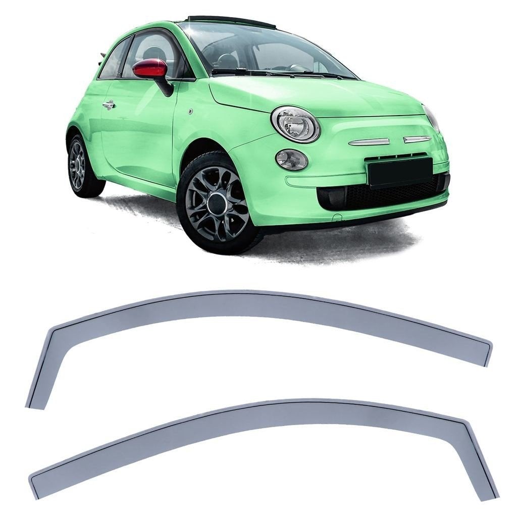 Smoke Zijwindscherm Voor Fiat 500 / 500C Zijwindschermen Zij, Verzenden